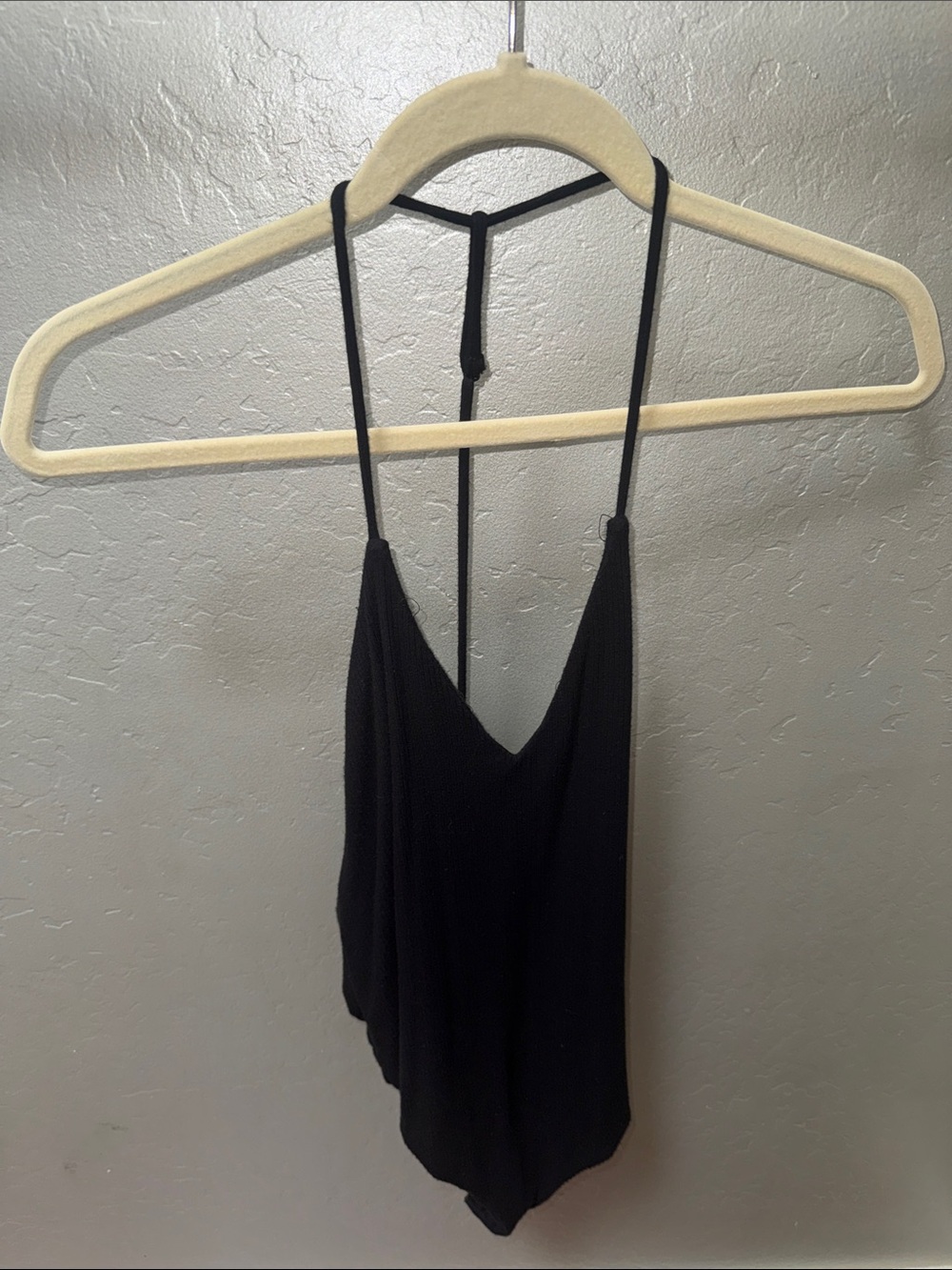 Black Halter V-Neck bodysuit